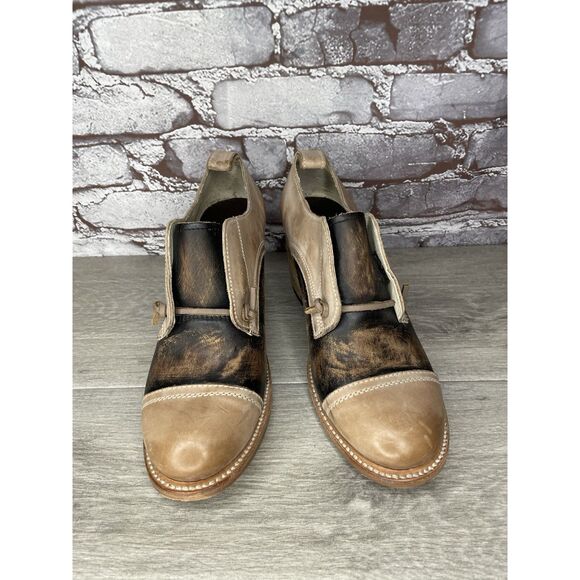 Freebird by Steven Mabel Brown Leather Oxfords Western Boots Women Sz 11M US/42 - Picture 5 of 16